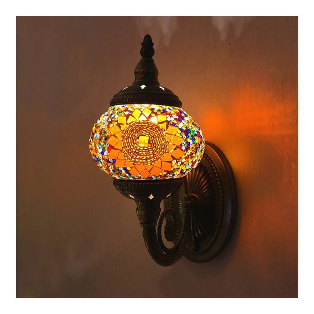 Amazon.co.jp: Bracket Light Vintage Glass Turkish Mosaic Lamp